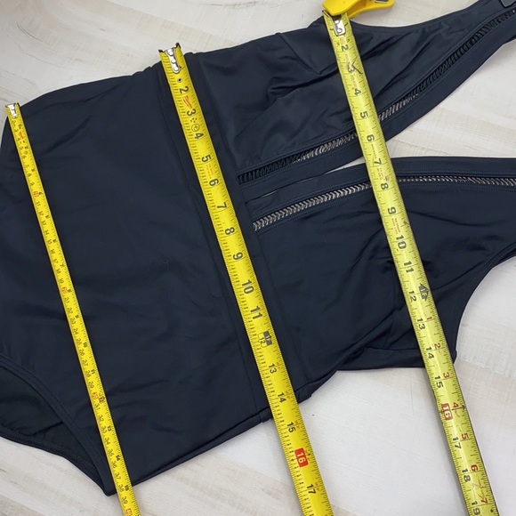 TED BAKER POINTELLE DEEP V SWIMSUIT Black NWT - Picture 10 of 11